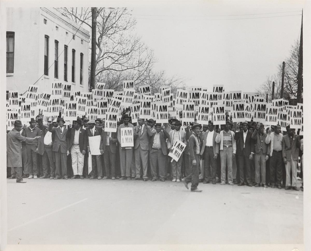 (KING, MARTIN LUTHER.) [Withers, Ernest; photographer.] I Am A Man, Sanitation Workers Strike.
